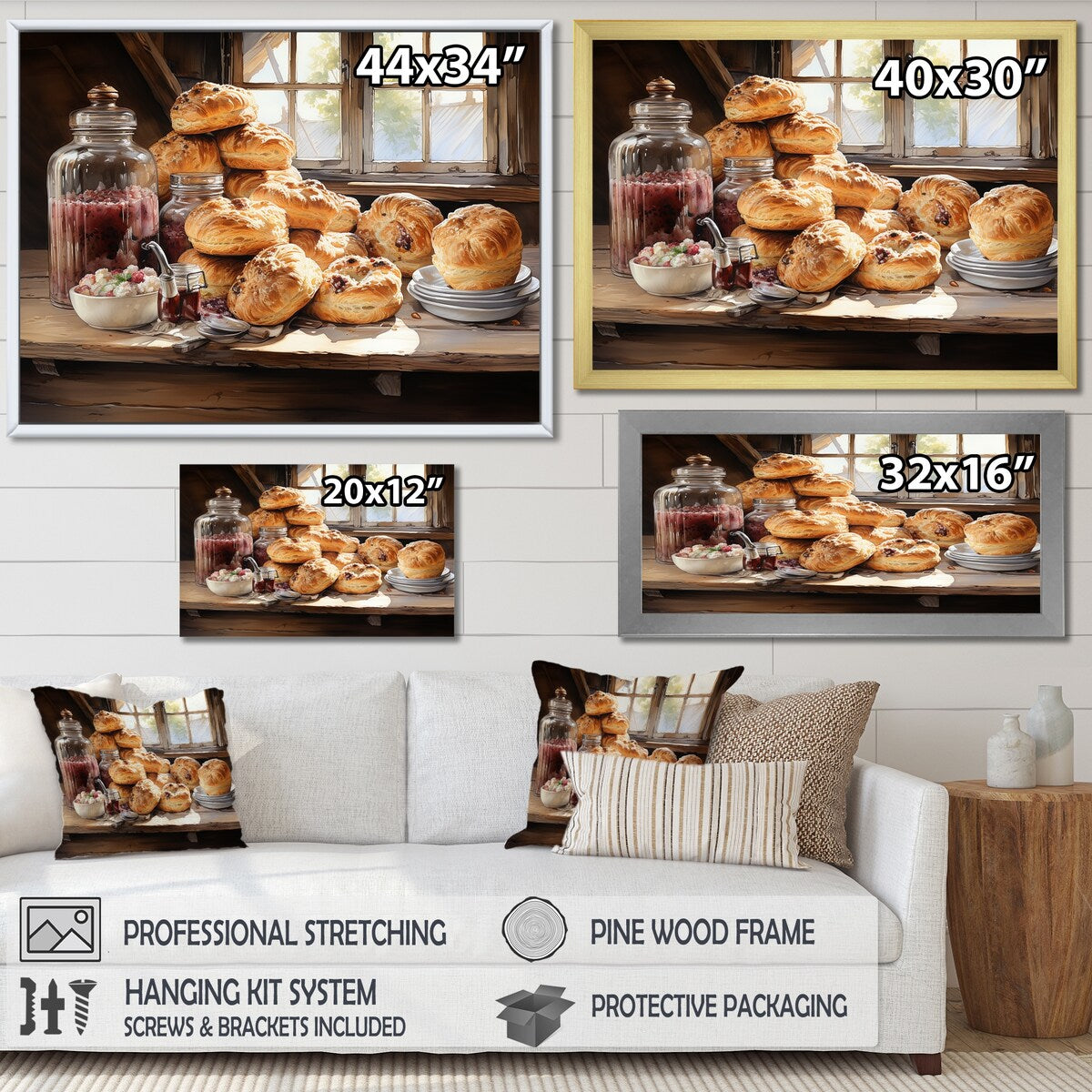 Designart "Breakfast Pastries Elegance II" Baking/Baked Goods Wall Art