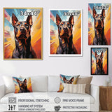 Designart "Bull Terrier Boldness " Dog Wall Art