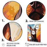 Designart "Bull Terrier Boldness " Dog Wall Art