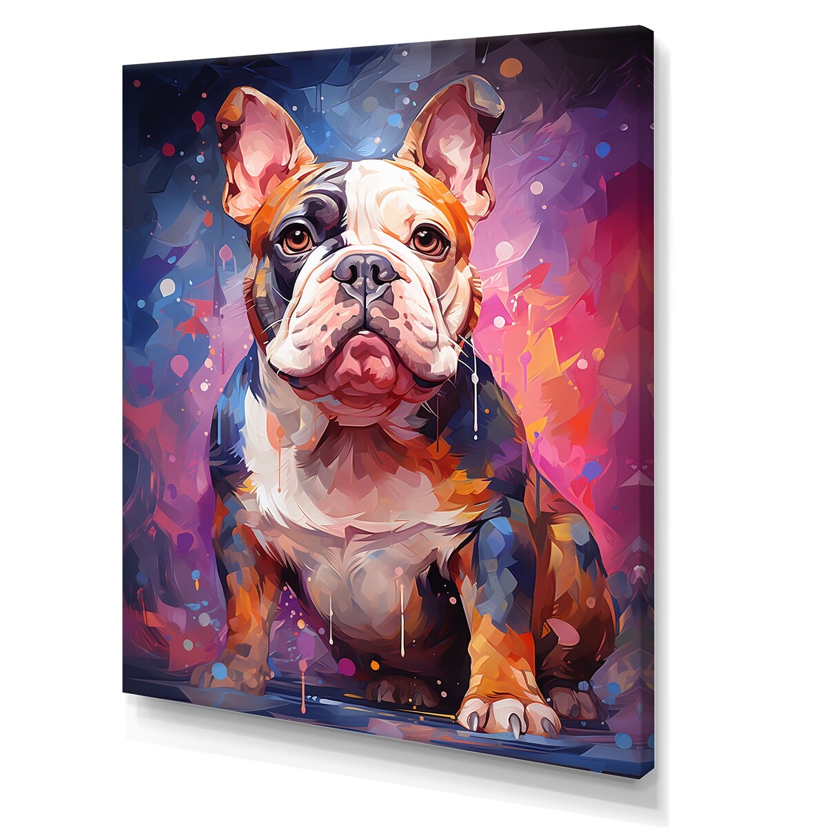 Designart "Bulldog Boldness III" Dog Wall Art