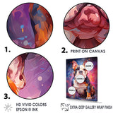 Designart "Bulldog Boldness III" Dog Wall Art