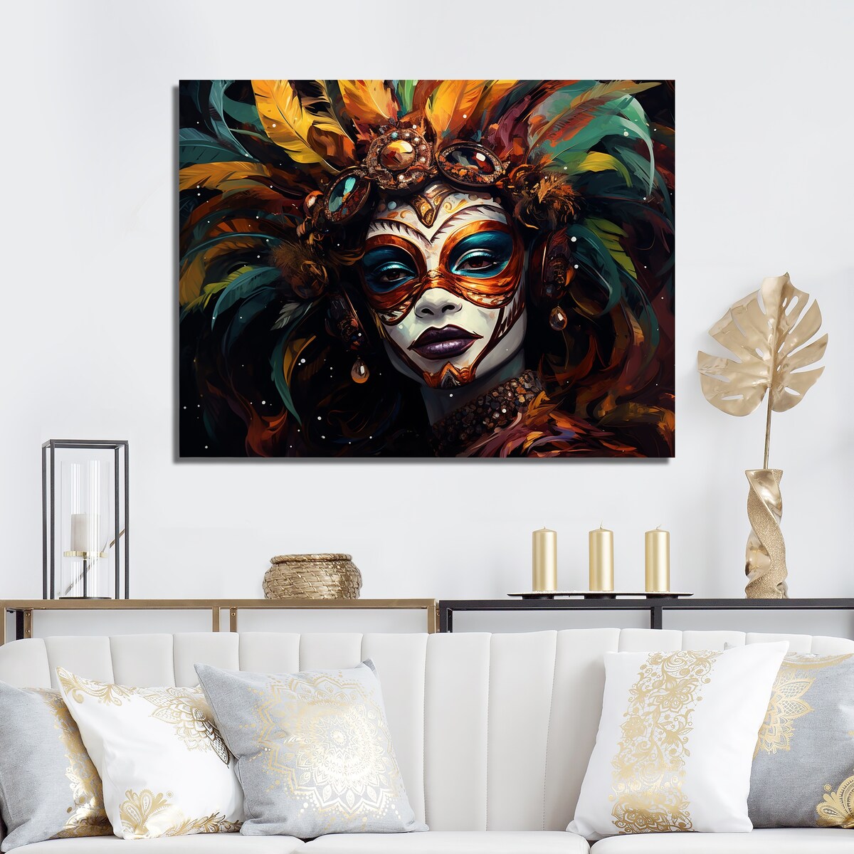 Designart "Cabaret Jazz Woman Portrait" Woman Fashion Wall Art
