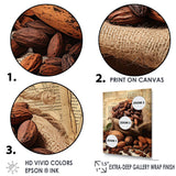 Designart "Cacao Velvet Vintage " Cacao Wall Art