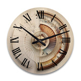 Designart "Caclulating The Universe Spiral Illustration" Abstract Spirals Oversized Wood Wall Clock