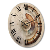 Designart "Caclulating The Universe Spiral Illustration" Abstract Spirals Oversized Wood Wall Clock