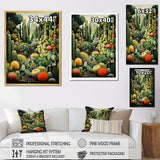 Designart "Cactus Olive Oasis " Floral Cactus Wall Art