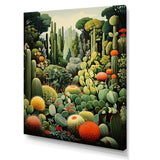 Designart "Cactus Olive Oasis " Floral Cactus Wall Art