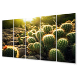 Designart "Cactus Perfection Sunrise III" Floral Wall Art Prints Set