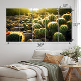 Designart "Cactus Perfection Sunrise III" Floral Wall Art Prints Set