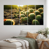 Designart "Cactus Perfection Sunrise III" Floral Wall Art Prints Set