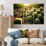 Designart "Cactus Perfection Sunrise III" Floral Wall Art Prints Set