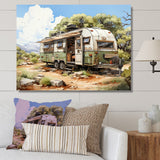 Designart "Camping Van Scenery" Camping Travel Wall Art