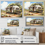Designart "Camping Van Scenery" Camping Travel Wall Art