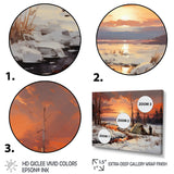 Designart "Campingtravel Winters Whisper II" Winter Landscape Canvas Wall Art Set