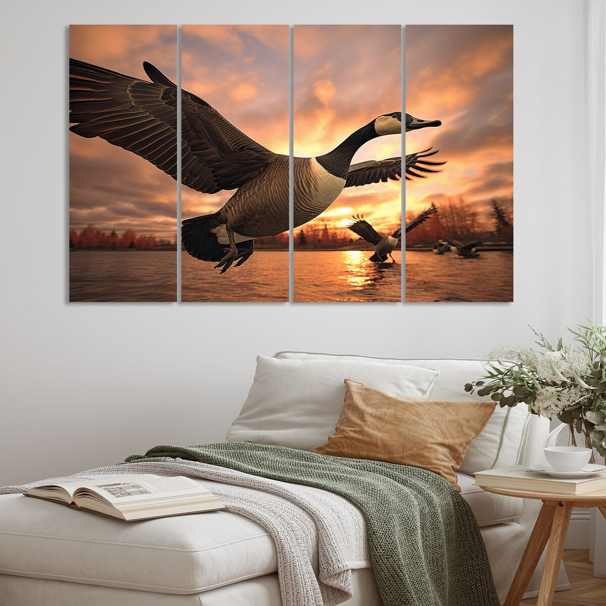Designart "Canada Canadian Geese I" Animals Wall Art Prints Set