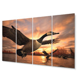 Designart "Canada Canadian Geese I" Animals Wall Art Prints Set