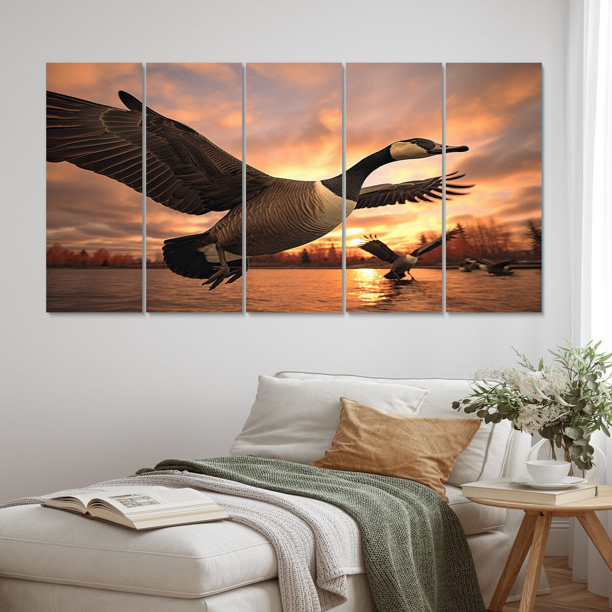 Designart "Canada Canadian Geese I" Animals Wall Art Prints Set