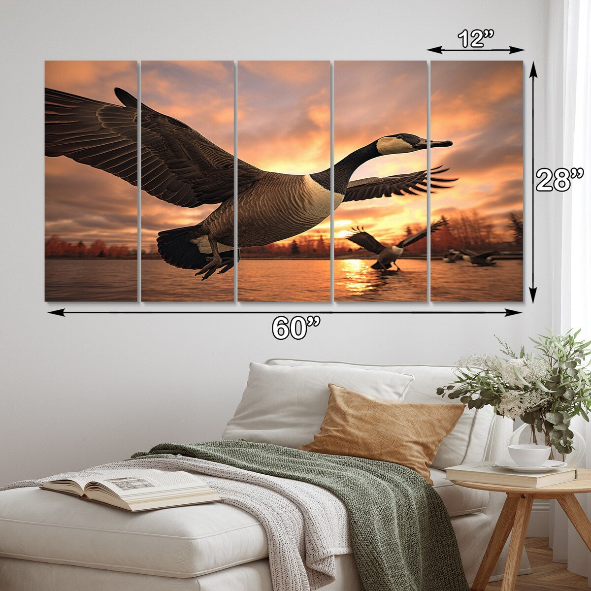 Designart "Canada Canadian Geese I" Animals Wall Art Prints Set