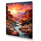 Designart "Canyon Desert Sunrise Landscape" Canyon Wall Art