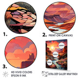 Designart "Canyon Desert Sunrise Landscape" Canyon Wall Art