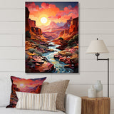 Designart "Canyon Desert Sunrise Landscape" Canyon Wall Art