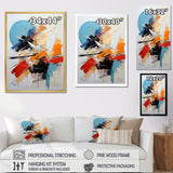 Designart "Cerulean Passenger Of Fragile Wisdom Abstract" Abstract Painting Framed Wall Art Prints