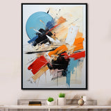 Designart "Cerulean Passenger Of Fragile Wisdom Abstract" Abstract Painting Framed Wall Art Prints