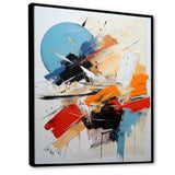 Designart "Cerulean Passenger Of Fragile Wisdom Abstract" Abstract Painting Framed Wall Art Prints