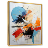 Designart "Cerulean Passenger Of Fragile Wisdom Abstract" Abstract Painting Framed Wall Art Prints