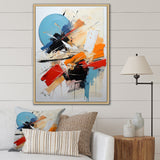 Designart "Cerulean Passenger Of Fragile Wisdom Abstract" Abstract Painting Framed Wall Art Prints