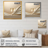 Designart "Champagne Toast Of Tranquility " Champagne Framed Wall Art Living Room