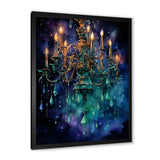 Designart "Chandelier Majestic Glow Pointillism" Chandelier Framed Canvas Art Print