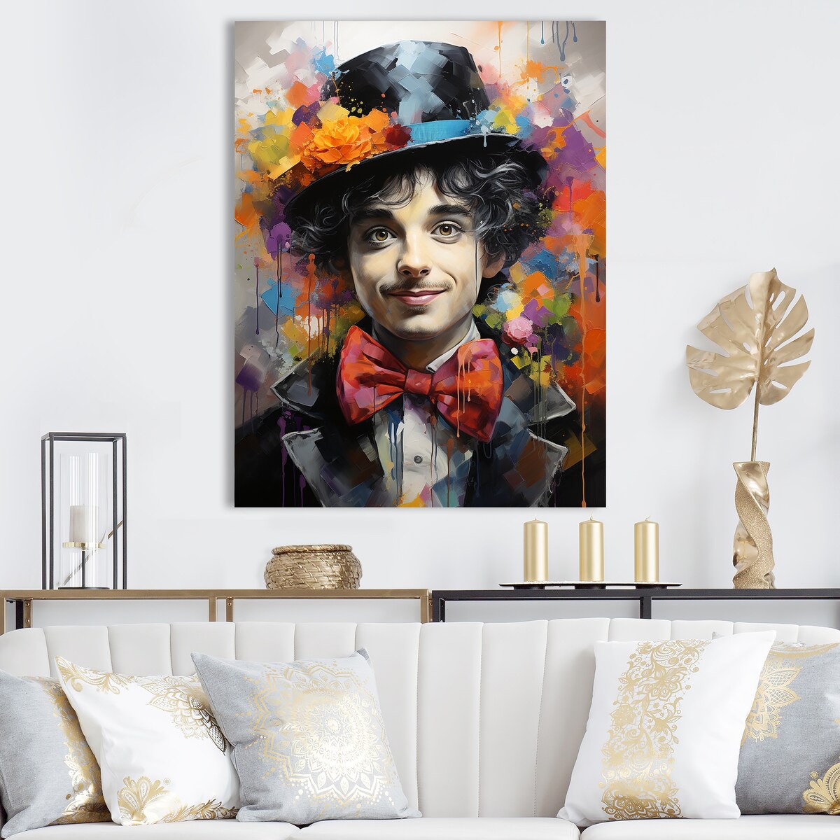 Designart "Chaplin In Charcoal " Celebrity Wall Art