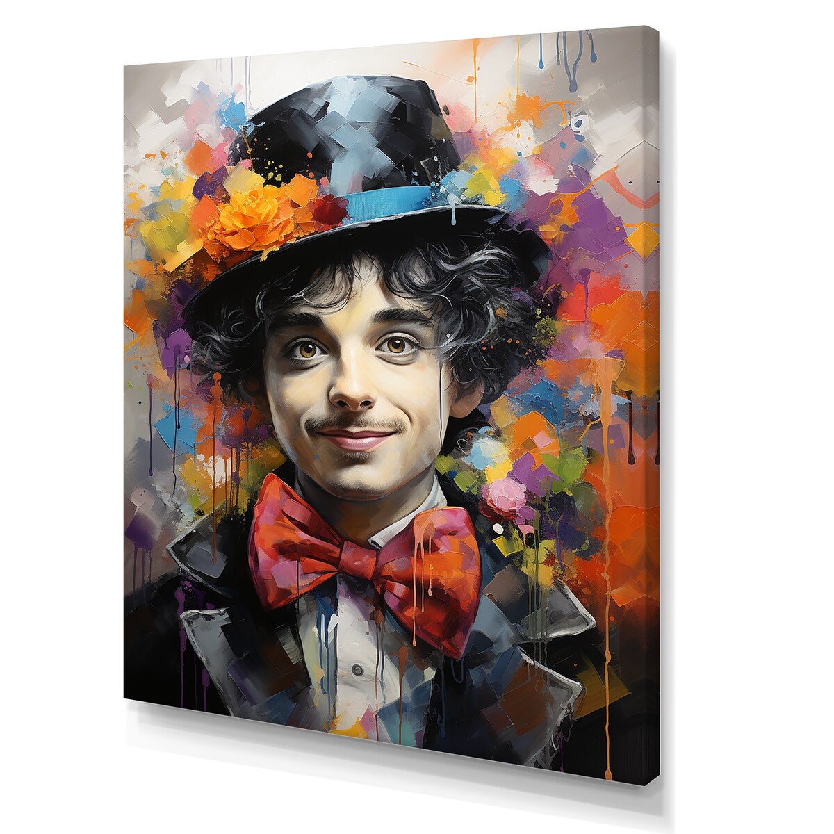 Designart "Chaplin In Charcoal " Celebrity Wall Art