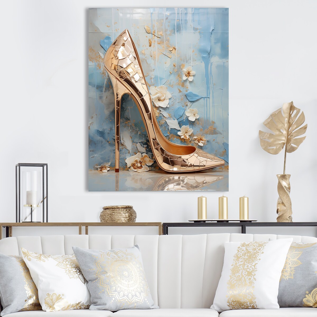 Designart "Chic Fashion Heel II" Fashion High Heels Wall Art