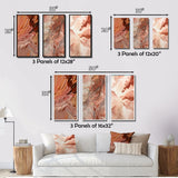 Designart "Chocolate Bliss Abstract Painting" Abstract Painting Wall Art Modern Canvas Set Of 3 For Living Room Decor
