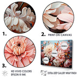 Designart "Chrysanthemums Pink And White Collage " Chrysanthemums Wall Art