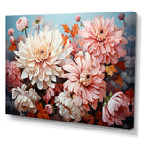 Designart "Chrysanthemums Pink And White Collage " Chrysanthemums Wall Art