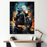Designart "Classic Lavish Motor Bike" Motorcycle Wall Art