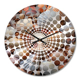 Designart "Classic Seashells By The Sea" Beige Seashell Clocks Modern Oversized Wall Clocks For Bedroom