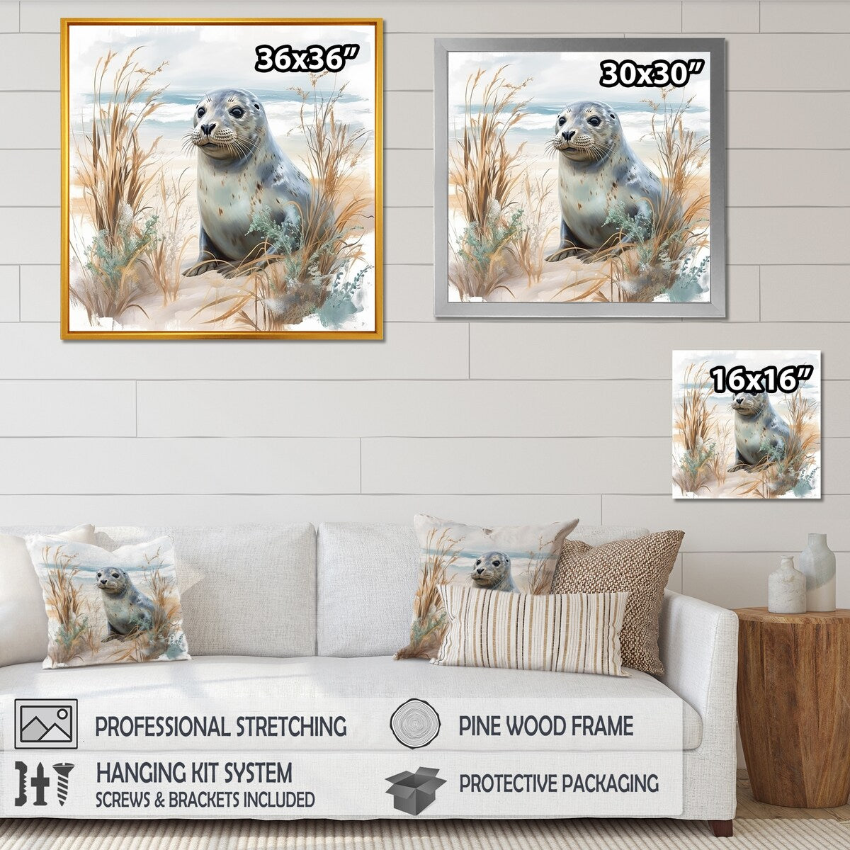 Designart "Coastal Animal Charm In Winter " Coastal Animal Wall Art