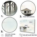 Designart "Coastal Pier Minimalism Horizon" Coastal Pier Wall Art