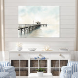 Designart "Coastal Pier Minimalism Horizon" Coastal Pier Wall Art