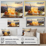 Designart "Cocktail Pisco Punch Panorama II" Cocktails Wall Art