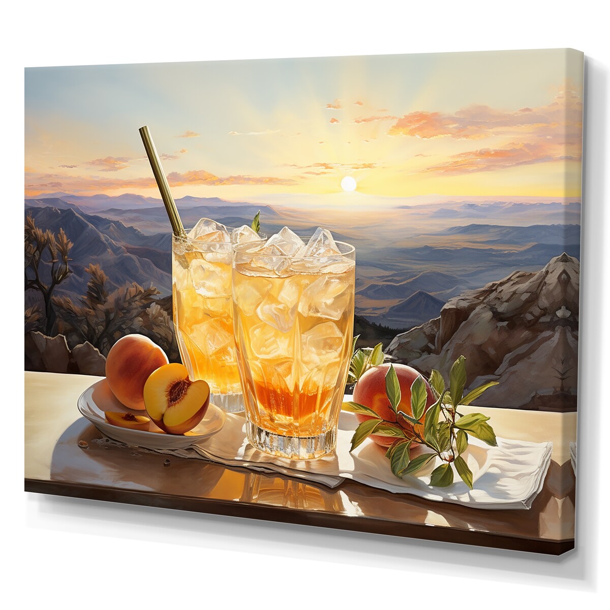 Designart "Cocktail Pisco Punch Panorama II" Cocktails Wall Art