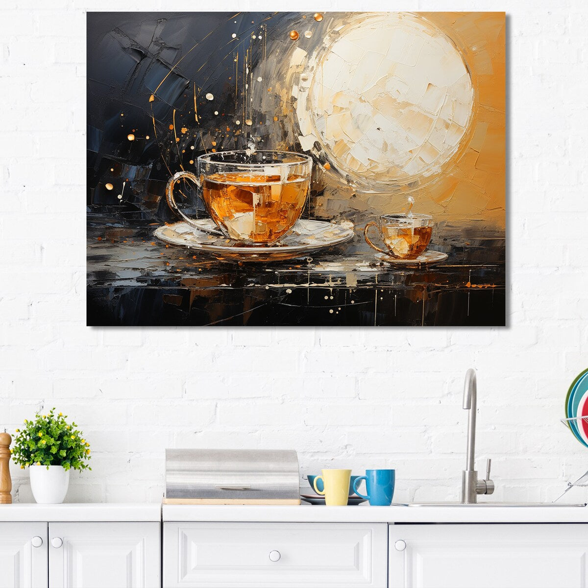 Designart "Coffee Brewed Fusion II" Coffee & Tea Wall Art