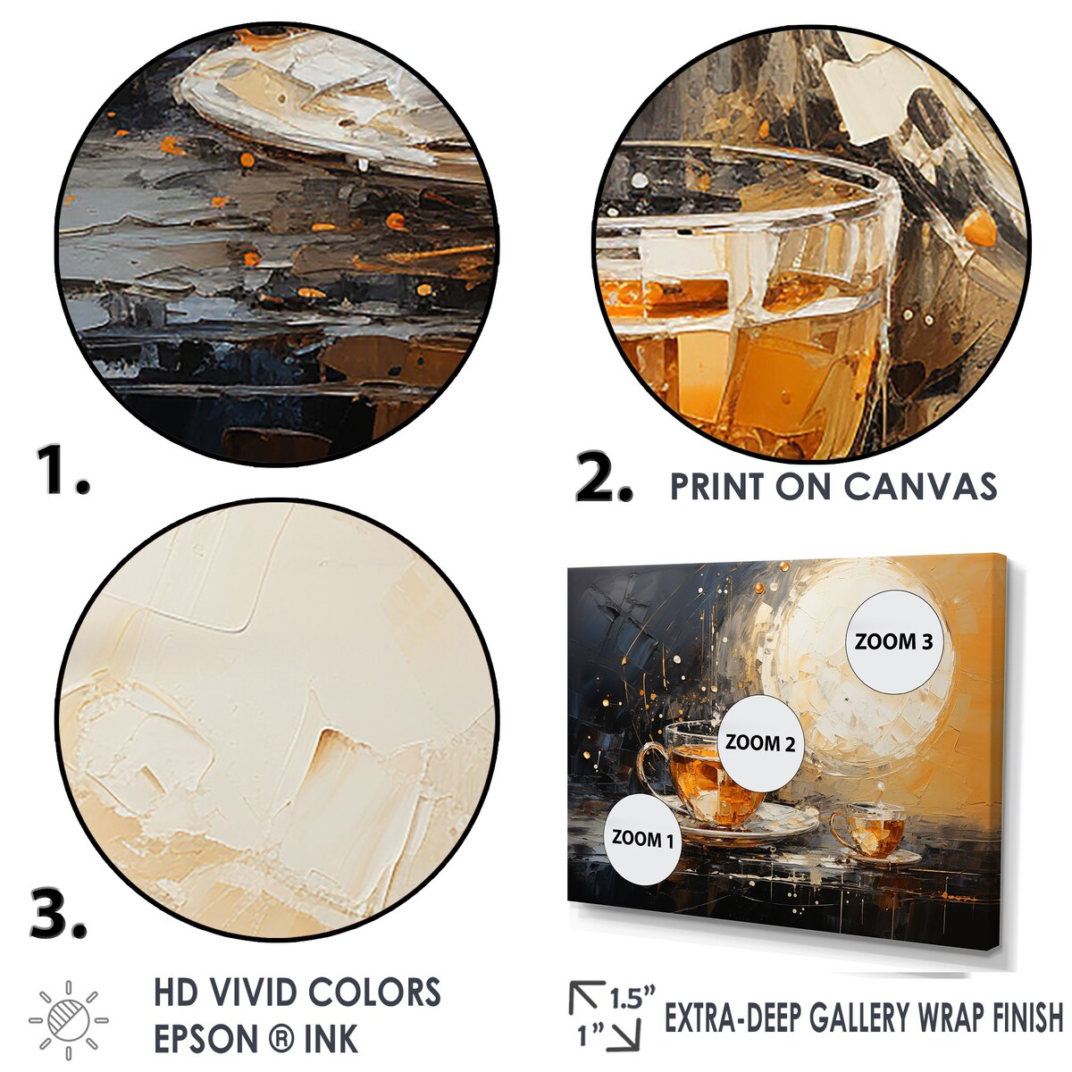 Designart "Coffee Brewed Fusion II" Coffee & Tea Wall Art