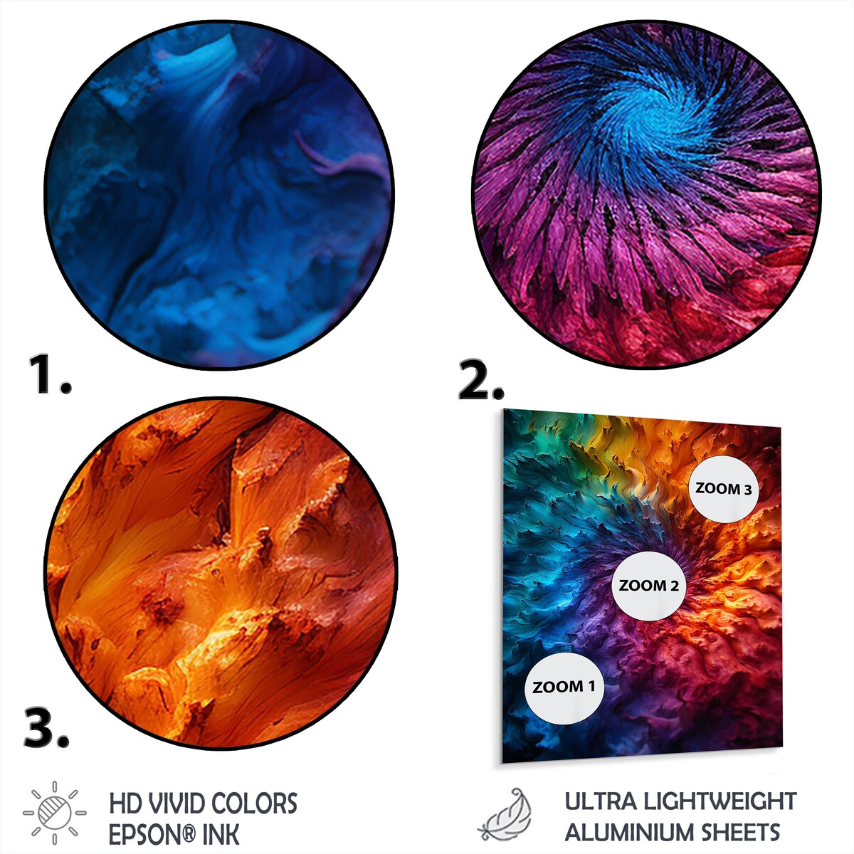 Designart "Colorful Space Fractal Spiral II" Fractal Metal Wall Art Print - Colorful Metal Art Modern Metal Art Work