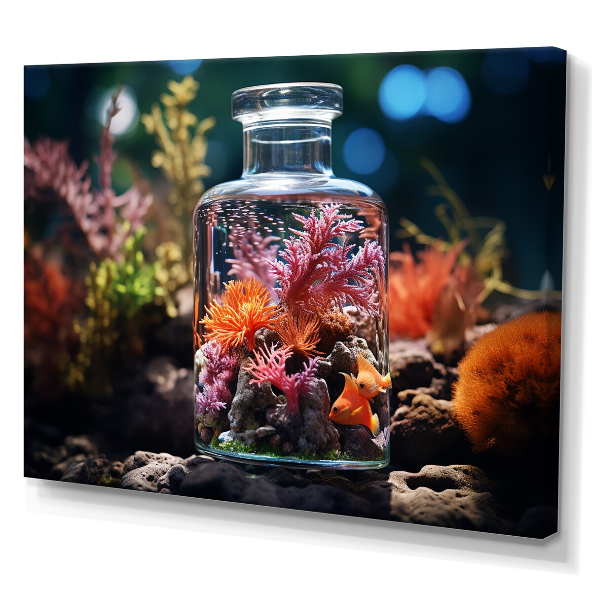 Designart "Coral In Aquarium Dream" Aquariums Wall Art
