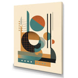 Designart "Cream Green Geometric Quiet Depths" Minimalism Wall Art For Living Room